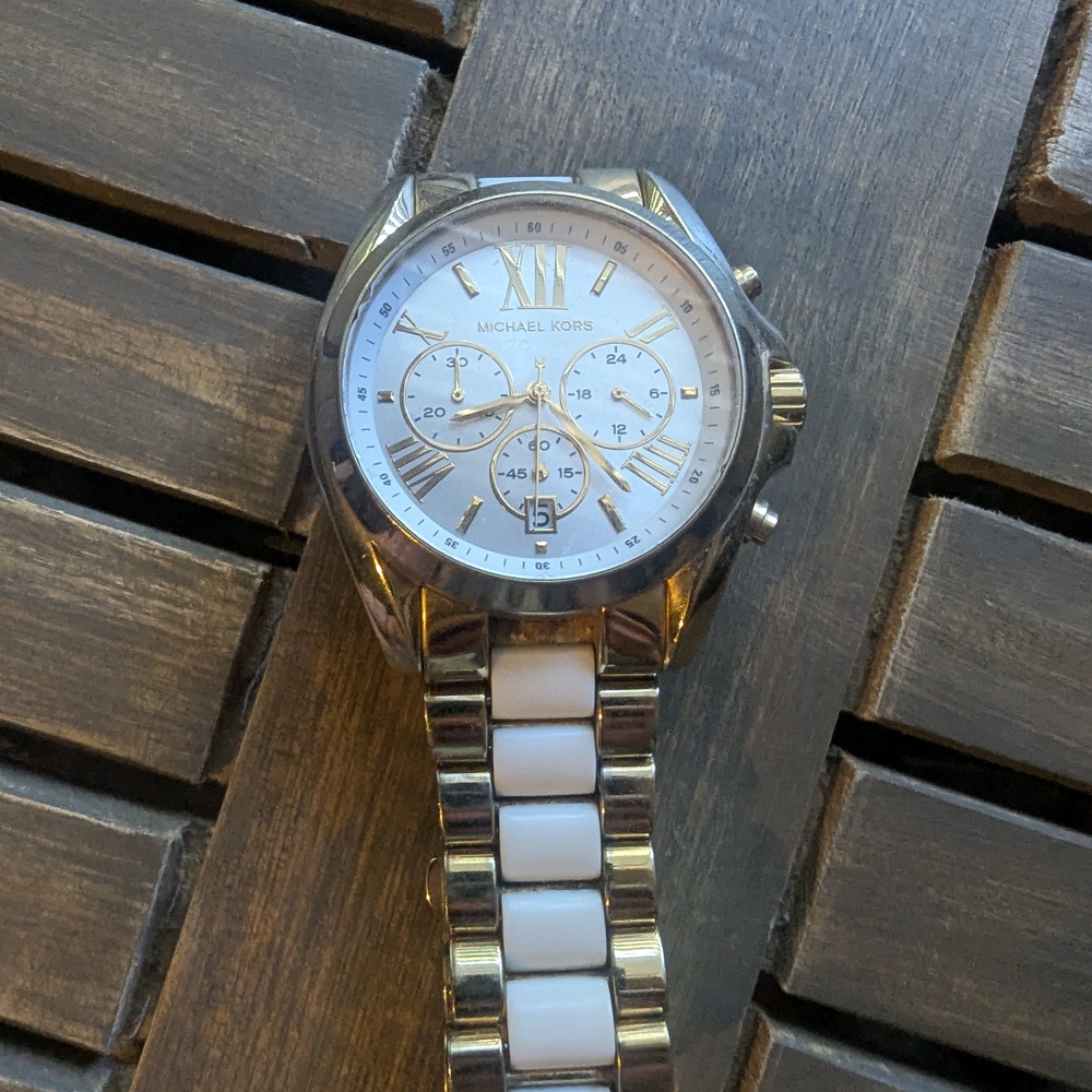 Michael Kors Gold and Silver Chronograph Watch